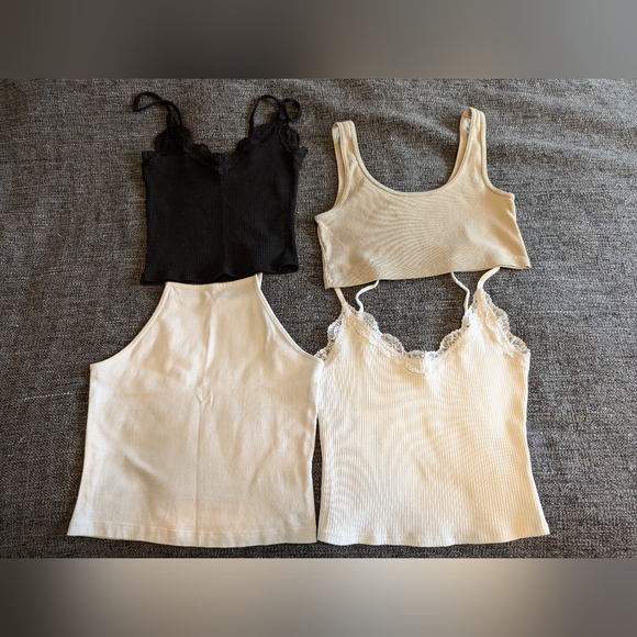 Garage Tops - Garage & H&M Lot of 4 XS/S Cropped Camis